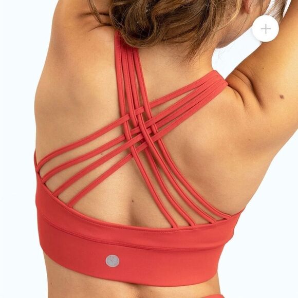 Threads 4 Thought Women’s  Strappy Sports Bra Goji Color Size Medium - Picture 1 of 14